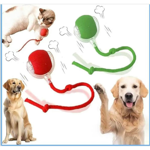 Smart Pet Toy Automatic Interactive Dog Ball Toy with Rope for Pet Playtime